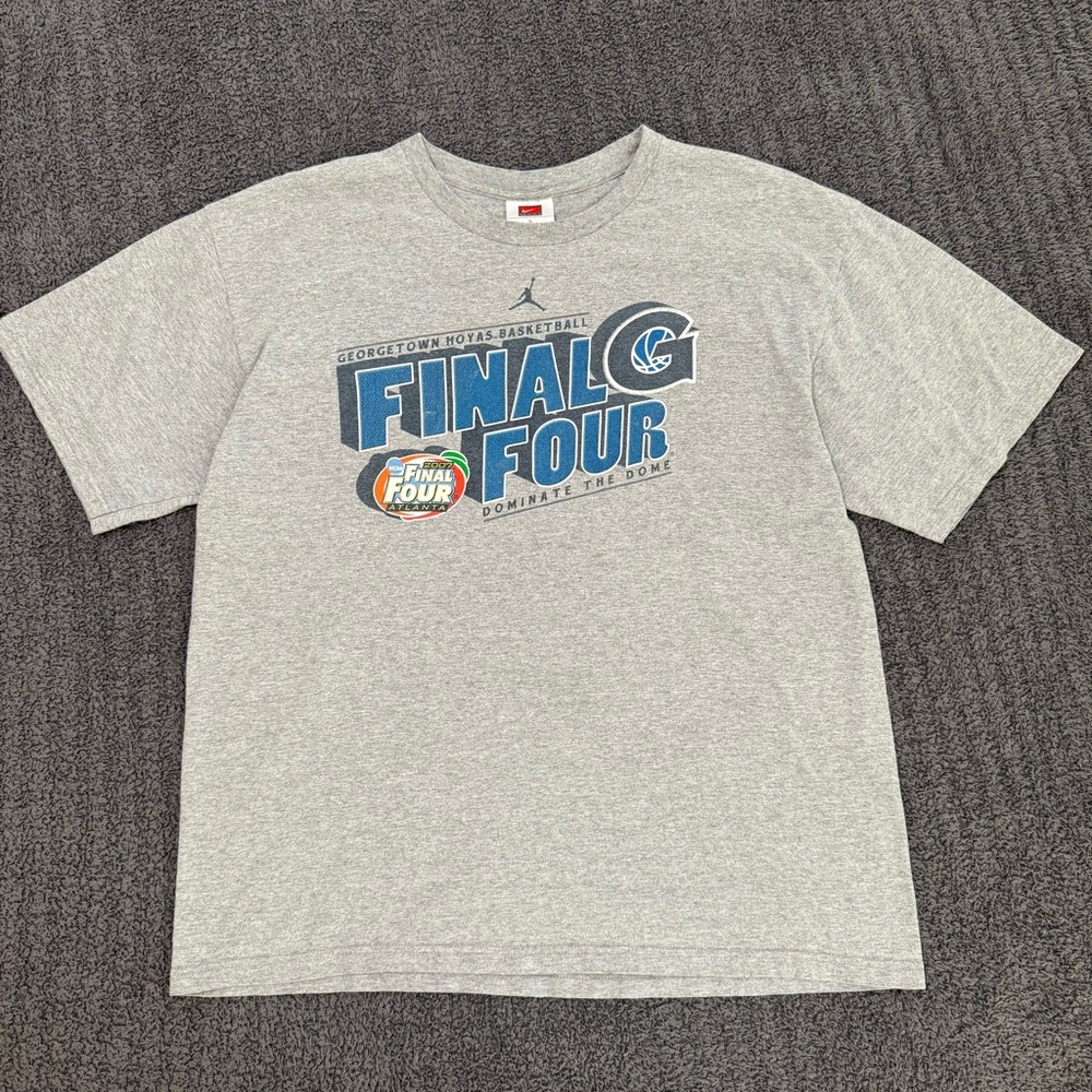 🔥 2007 Georgetown Hoyas Final Four Nike Team Basketball Shirt Men’s Large Jordan